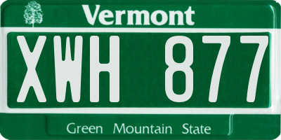 VT license plate XWH877