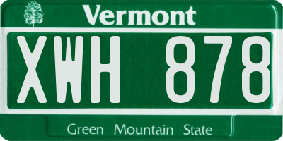 VT license plate XWH878