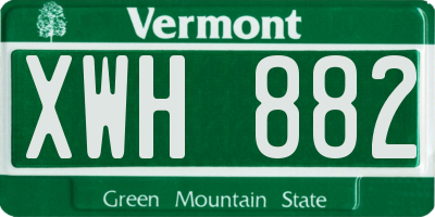 VT license plate XWH882