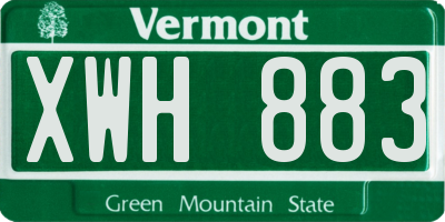 VT license plate XWH883