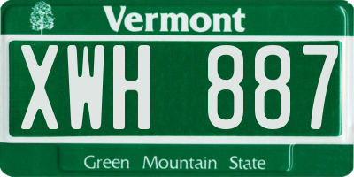 VT license plate XWH887