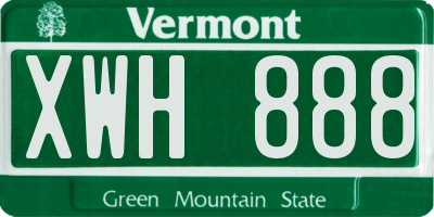 VT license plate XWH888