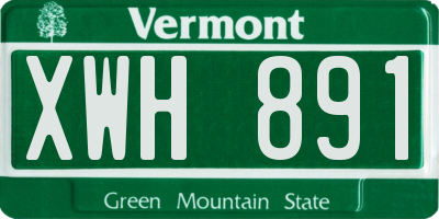 VT license plate XWH891