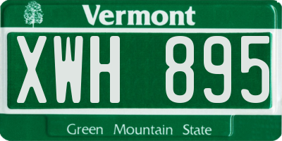 VT license plate XWH895