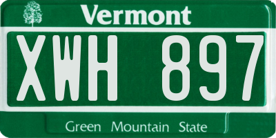 VT license plate XWH897