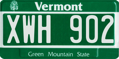 VT license plate XWH902