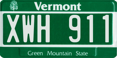 VT license plate XWH911