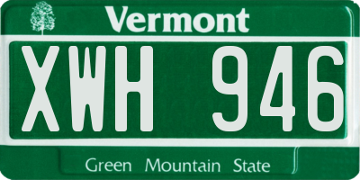 VT license plate XWH946