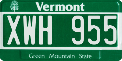 VT license plate XWH955