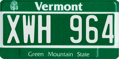 VT license plate XWH964