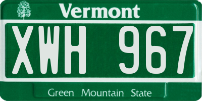 VT license plate XWH967