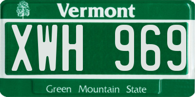 VT license plate XWH969