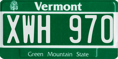 VT license plate XWH970
