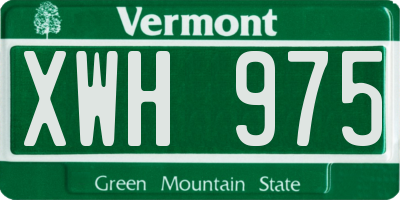 VT license plate XWH975