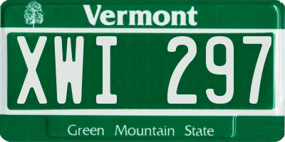 VT license plate XWI297