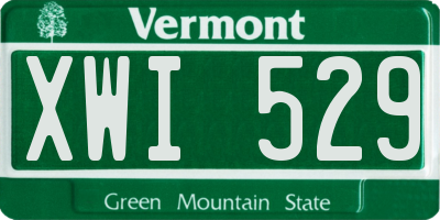VT license plate XWI529