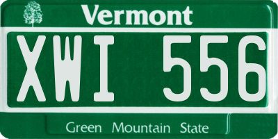 VT license plate XWI556