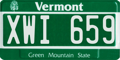 VT license plate XWI659