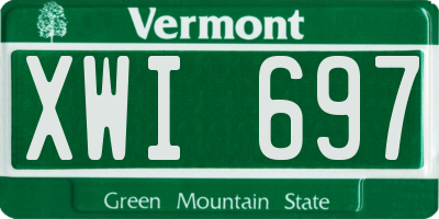 VT license plate XWI697