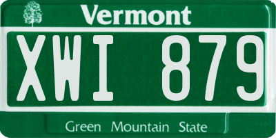 VT license plate XWI879