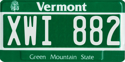 VT license plate XWI882