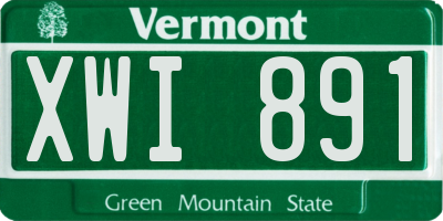 VT license plate XWI891