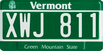 VT license plate XWJ811