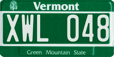 VT license plate XWL048