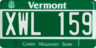 VT license plate XWL159