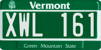 VT license plate XWL161