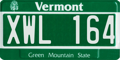 VT license plate XWL164