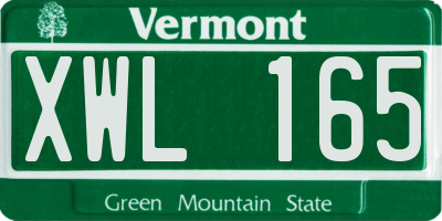 VT license plate XWL165