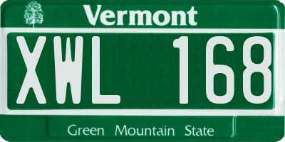 VT license plate XWL168