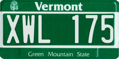 VT license plate XWL175