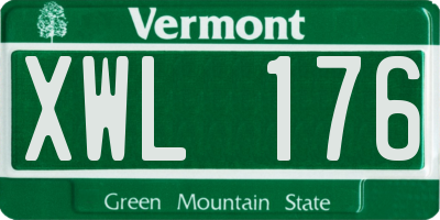 VT license plate XWL176