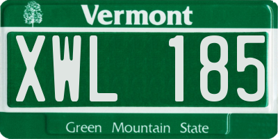 VT license plate XWL185