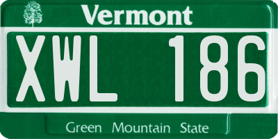 VT license plate XWL186