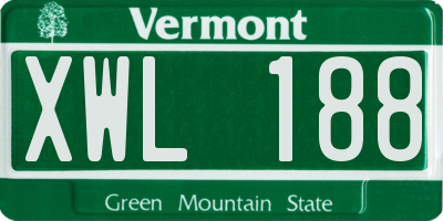 VT license plate XWL188