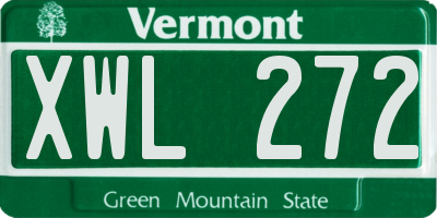 VT license plate XWL272