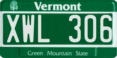 VT license plate XWL306