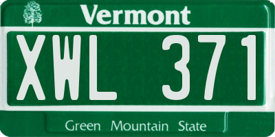 VT license plate XWL371
