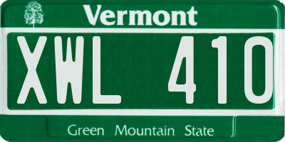 VT license plate XWL410