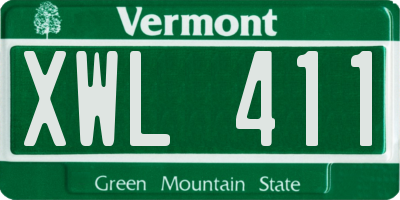 VT license plate XWL411