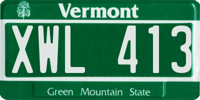 VT license plate XWL413