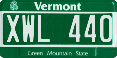 VT license plate XWL440