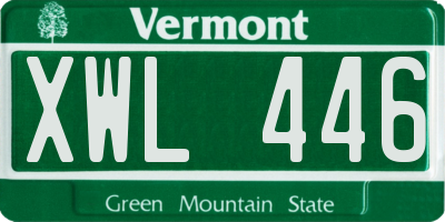 VT license plate XWL446