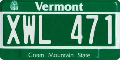 VT license plate XWL471