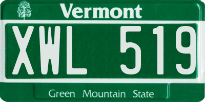VT license plate XWL519