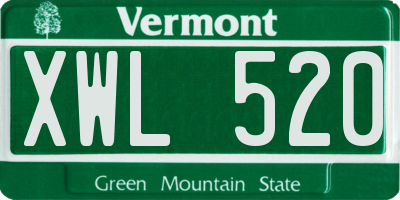 VT license plate XWL520