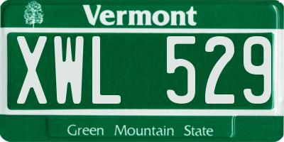 VT license plate XWL529